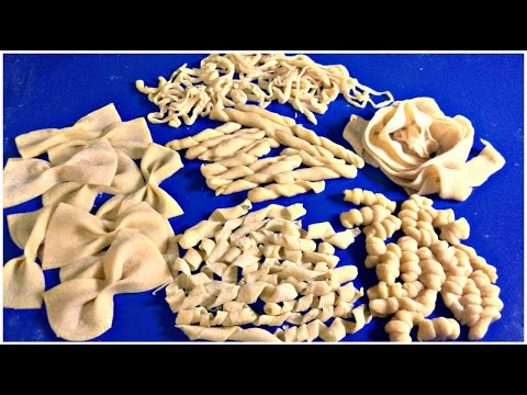 6 Different Homemade Pasta Shape Without Machine | Handmade pasta shapes at home | homemade pasta