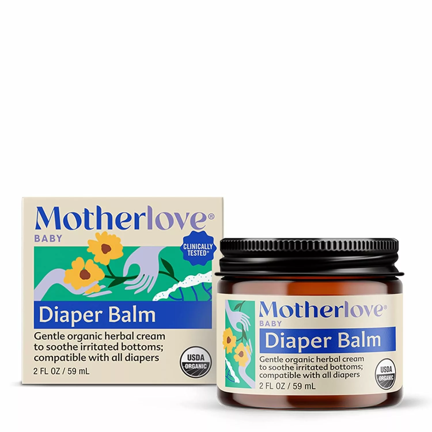 Soothing Baby Balm 2 oz, Great for Diaper rash, chafing and itching.