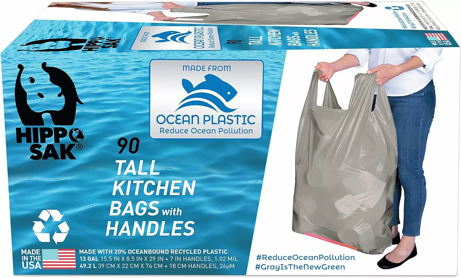 Ocean Plastic Trash Bags by Hippo Sak® - Hive – Hive Brands