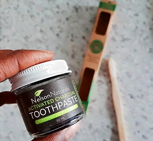 nelson naturals activated charcoal zero waste toothpaste
