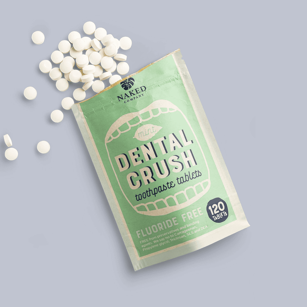 naked company dental crush toothpaste tablets