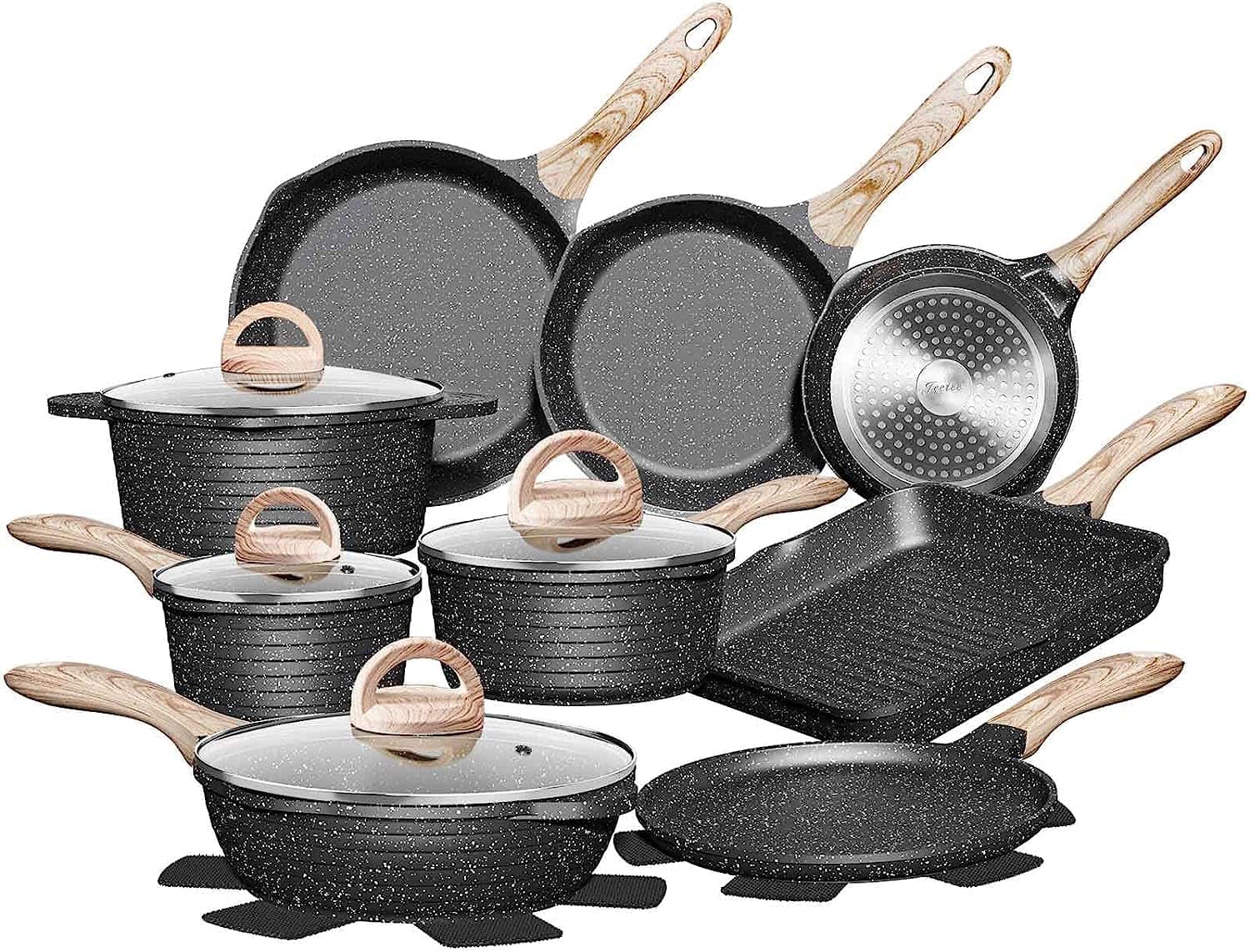 Reviewing the Carote Nonstick Granite Cookware Set.