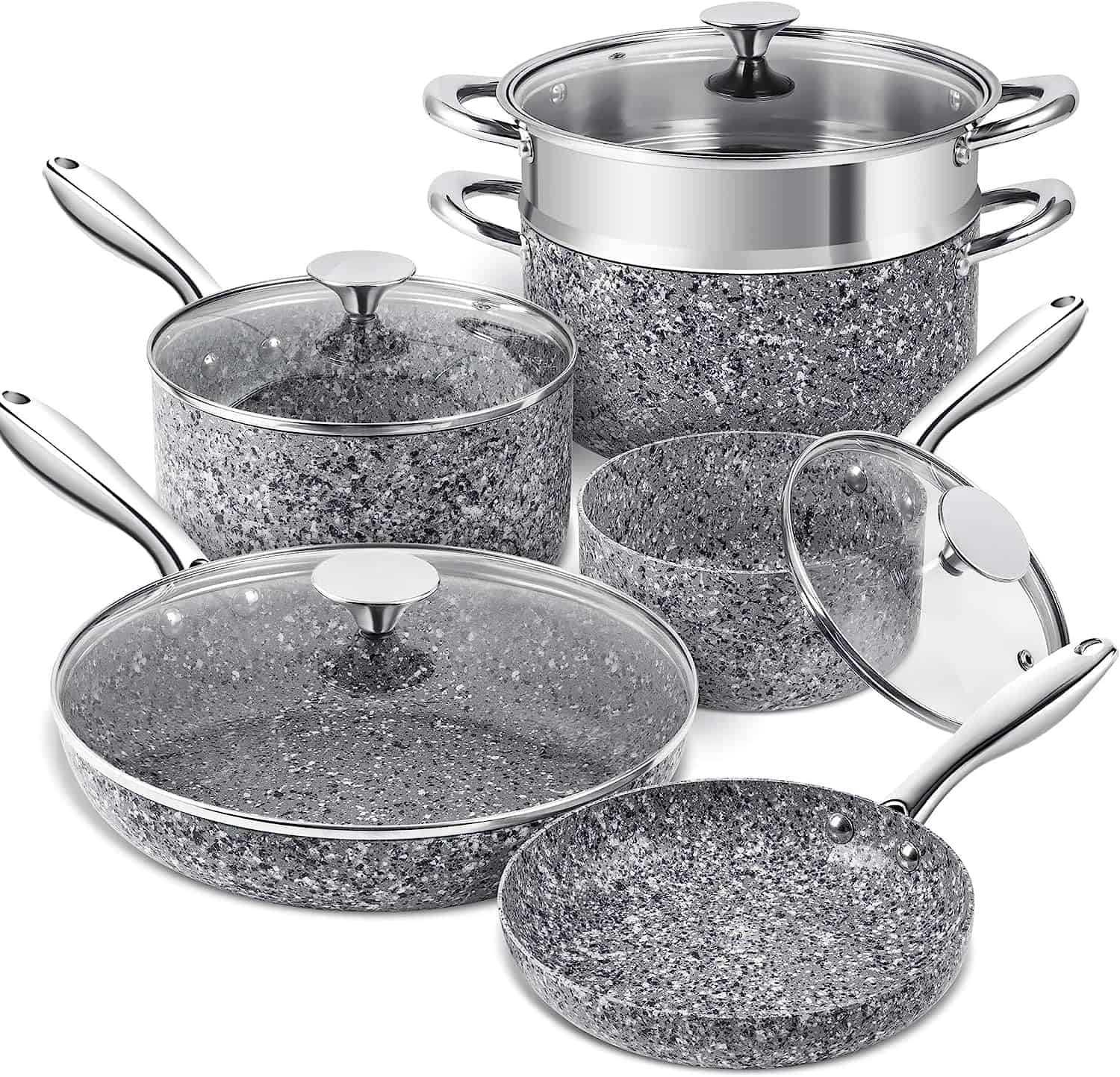 granite pot cookware set white restaurant