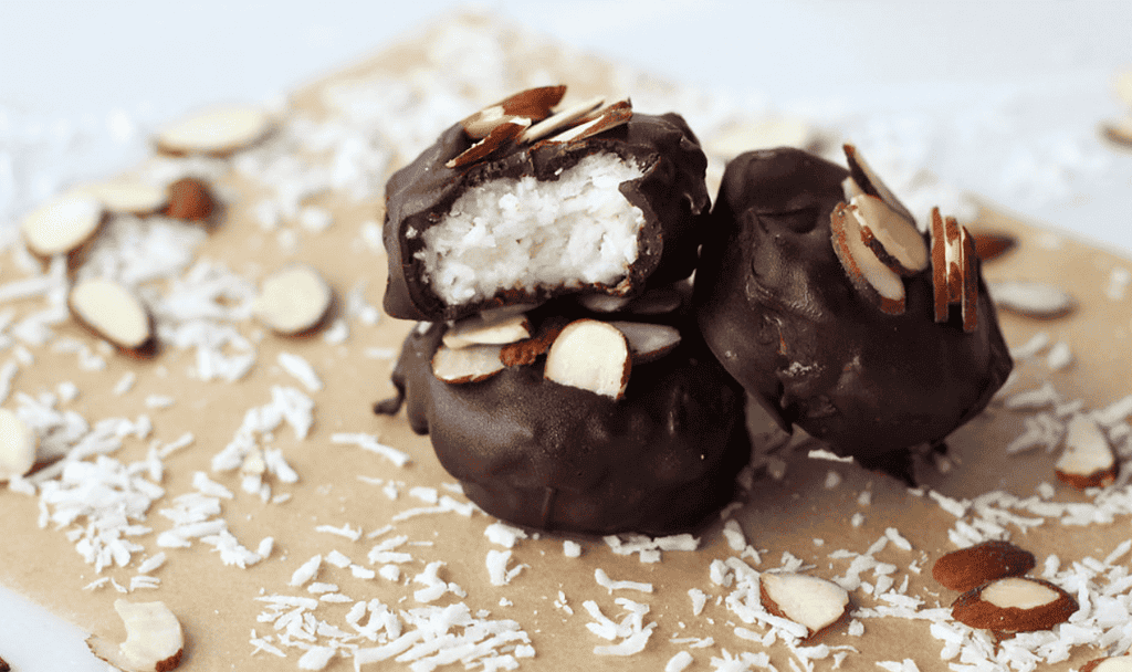 A Low-Calorie Dessert Cookbook for the Conscious Consumer 12 Vegan Almond Joy Bites