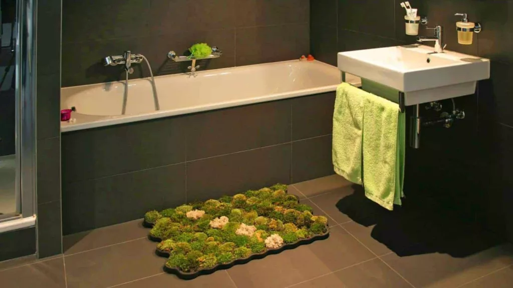 Moss Bath Mat Adds Nature To Your Bathroom - How to Make DIY Moss Bath Mat