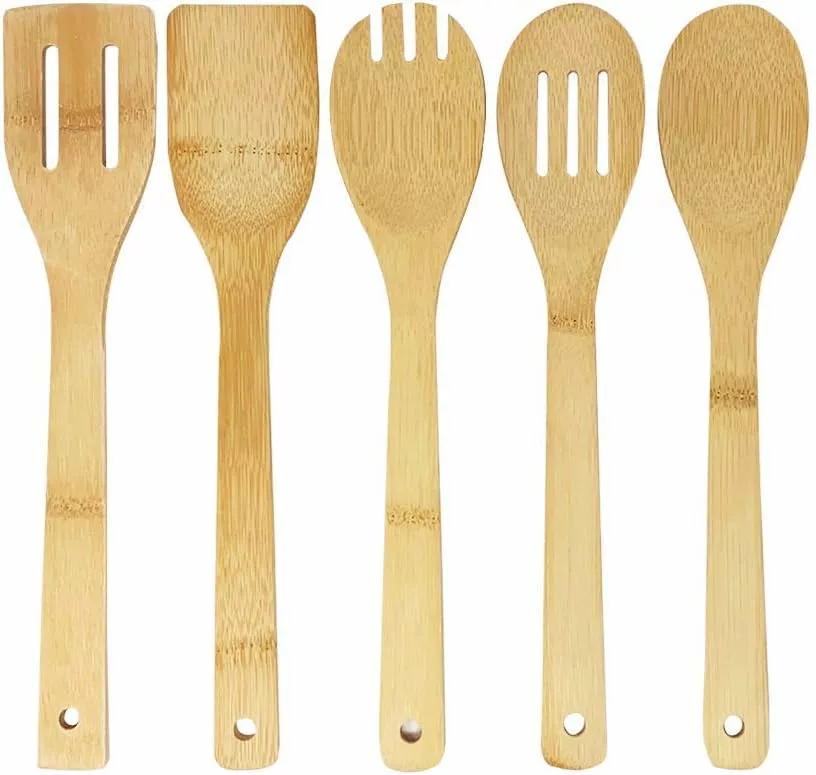 Bamboo Cooking Utensils- Set of 3 – Lucia's World Emporium