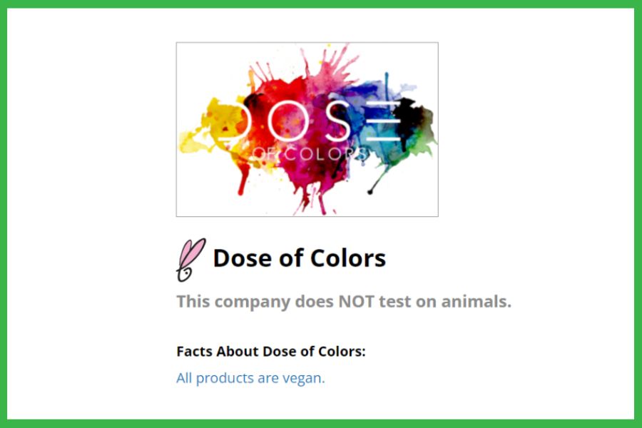 Is Dose of Colors Cruelty-Free Certified?