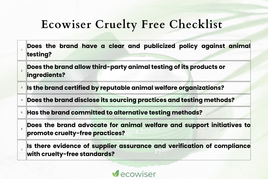 Ecowiser cruelty free checklist